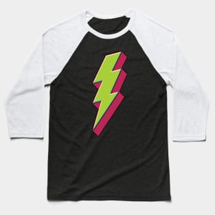 Green Lightning Bolt Baseball T-Shirt